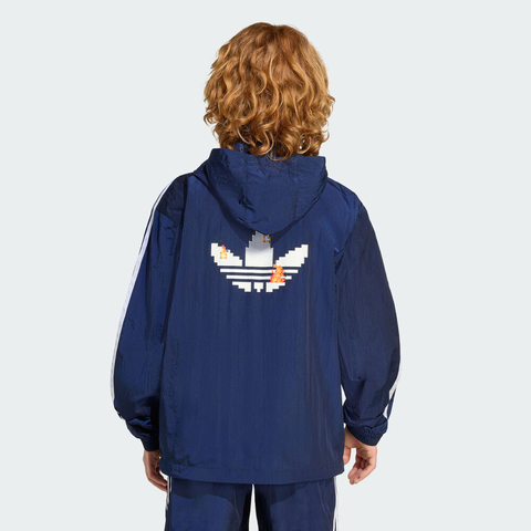 adidas阿迪达斯2025男大童WINDBREAKER梭织无帽外套KD9835