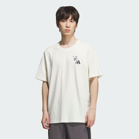 adidas阿迪达斯2025男子GFX SPORTS TEE3针织无领短TKC2870