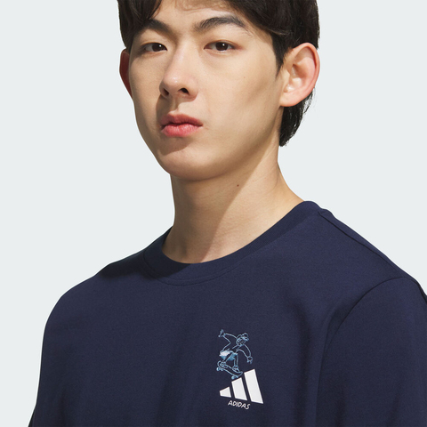 adidas阿迪达斯2025男子GFX SPORTS TEE3针织无领短TKC2869