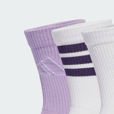 adidas阿迪达斯2025女子LOGO PACK 3PP长袜优惠装JW3647