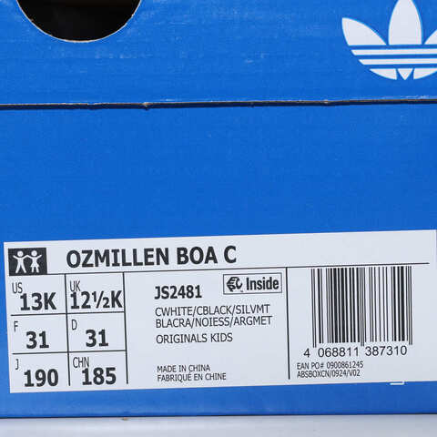 adidas阿迪达斯2025女小童OZMILLEN BOA C三叶草童装JS2481