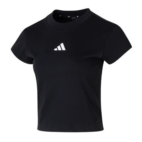 adidas阿迪达斯2025女子W FI SL BB TEE针织无领短TJE4000