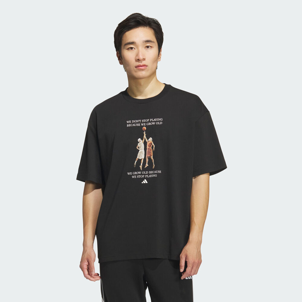 adidas阿迪达斯2025男子BB PAINTING T针织无领短TKF5163