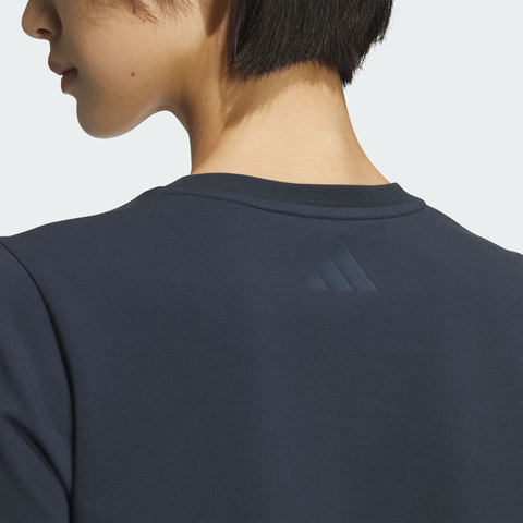 adidas阿迪达斯2025女子W LOGO GFX TEE针织无领短TKF2679