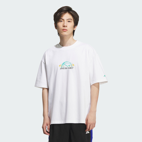 adidas阿迪达斯2025男子BB GRAPHIC TEE针织无领短TKF0725