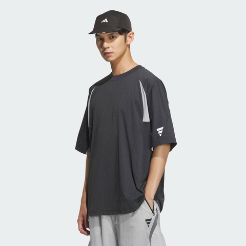 adidas阿迪达斯2025男子FUSTL P TEE SS针织无领短TJY8056