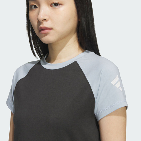 adidas阿迪达斯2025女子FUSTL W TEE SS2针织无领短TKC3767
