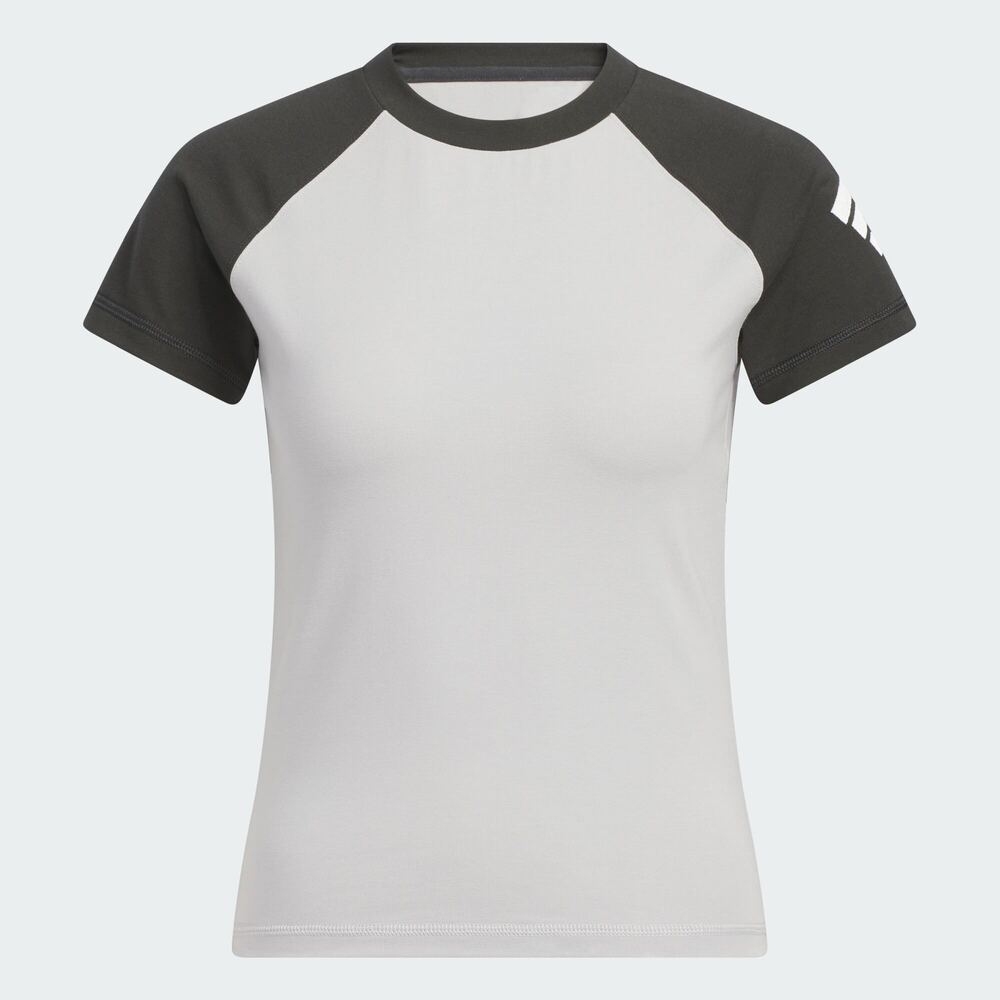 adidas阿迪达斯2025女子FUSTL W TEE SS2针织无领短TKC3769