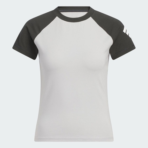 adidas阿迪达斯2025女子FUSTL W TEE SS2针织无领短TKC3769