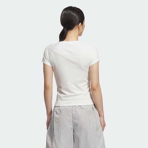 adidas阿迪达斯2025女子FUSTL W TEE SS2针织无领短TKC3771