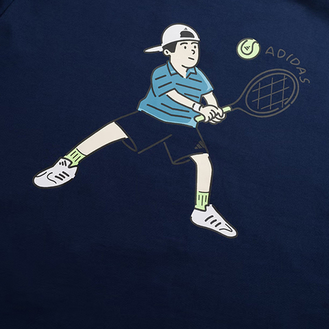 adidas阿迪达斯2025男子GFX SPORTS TEE2针织无领短TKC5319