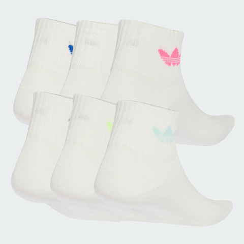 adidas阿迪达斯2025女小童KIDS SOCK 6PP中袜优惠装JW2939