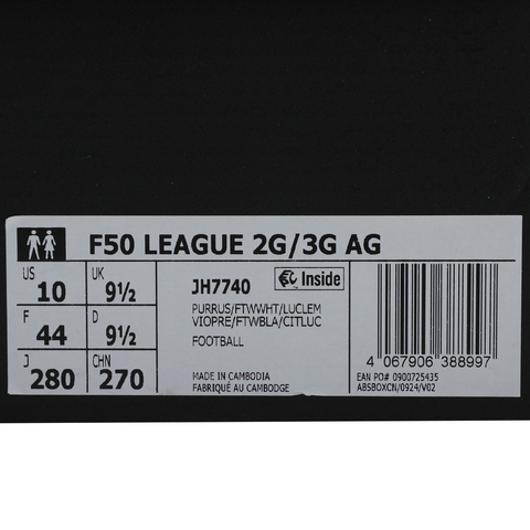 adidas阿迪达斯2025中性F50 LEAGUE 2G/3G AG足球常规JH7740