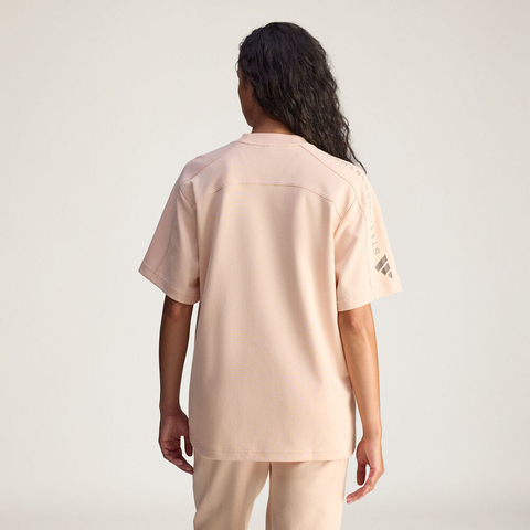 adidas阿迪达斯2025女子aSMC LOGO TEE针织无领短TJW4525