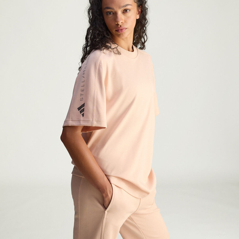 adidas阿迪达斯2025女子aSMC LOGO TEE针织无领短TJW4525