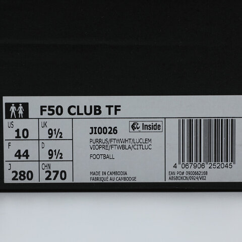 adidas阿迪达斯2025中性F50 CLUB TF足球常规JI0026