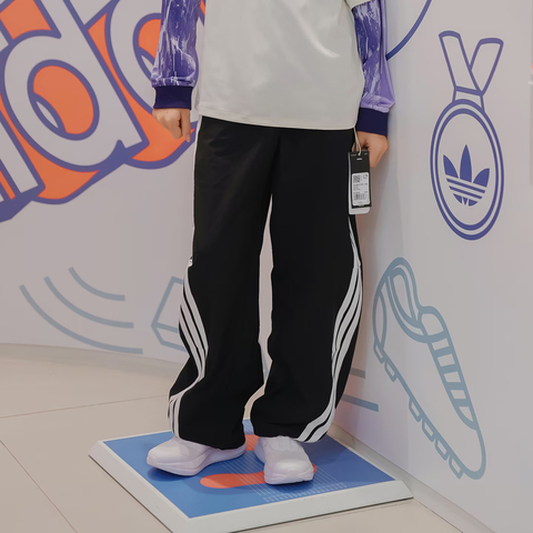 adidas阿迪达斯2025女大童JG B WV PNT梭织长裤KG6606