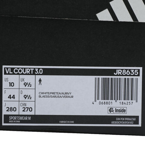 adidas阿迪达斯2025男子VL COURT 3.0SPW FTW-网球JR8635