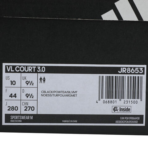 adidas阿迪达斯2025中性VL COURT 3.0SPW FTW-网球JR8653