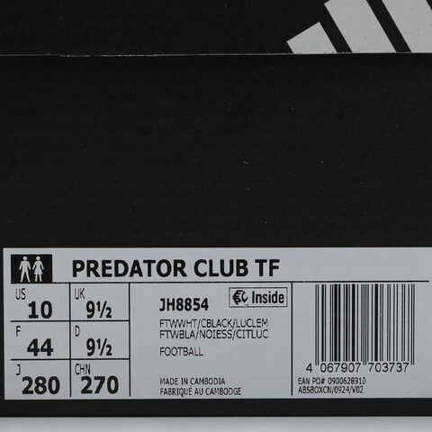 adidas阿迪达斯2025中性PREDATOR CLUB TF足球常规JH8854