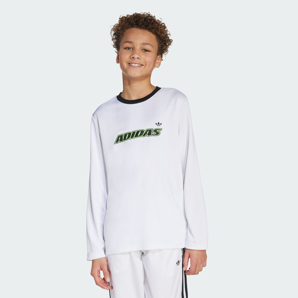 adidas阿迪达斯2025男大童LS TEE针织无领长TJV8662