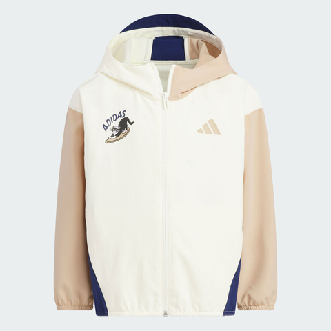 adidas阿迪达斯2025男小童LK GFX WV JKT梭织连帽外套KC2792