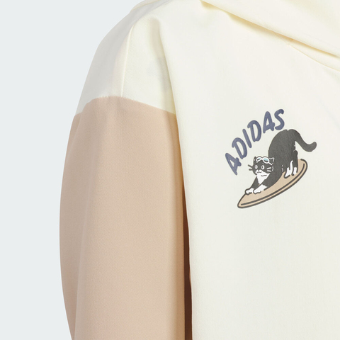 adidas阿迪达斯2025男小童LK GFX WV JKT梭织连帽外套KC2792