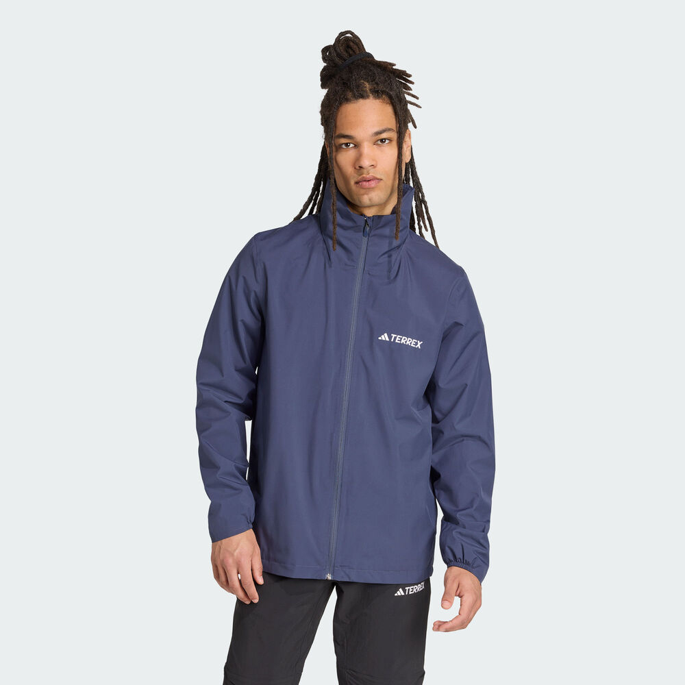 adidas阿迪达斯2025男子MT ESS 2L R JKT梭织连帽外套JY0477