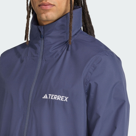 adidas阿迪达斯2025男子MT ESS 2L R JKT梭织连帽外套JY0477