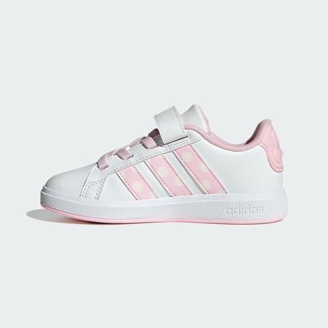 adidas阿迪达斯2025女小童GRAND COURT MINNIE EL K女训童装JR8134