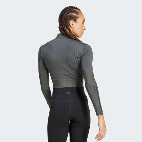 adidas阿迪达斯2025女子HYG RIB TRACK J针织无帽外套JN2656