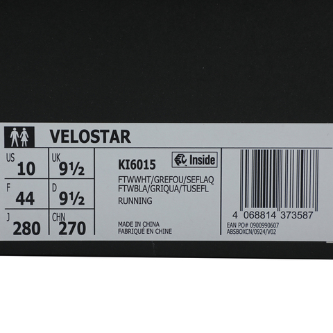 adidas阿迪达斯2025中性VELOSTAR跑步常规KI6015