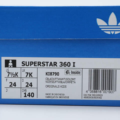 adidas阿迪达斯2025男婴童SUPERSTAR 360 I三叶草童装KI8790