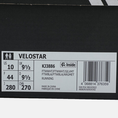 adidas阿迪达斯2025中性VELOSTAR跑步常规KJ3886