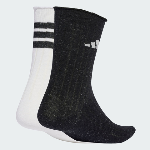 adidas阿迪达斯2025女子GLOW SOCK 2PP长袜优惠装JX5726