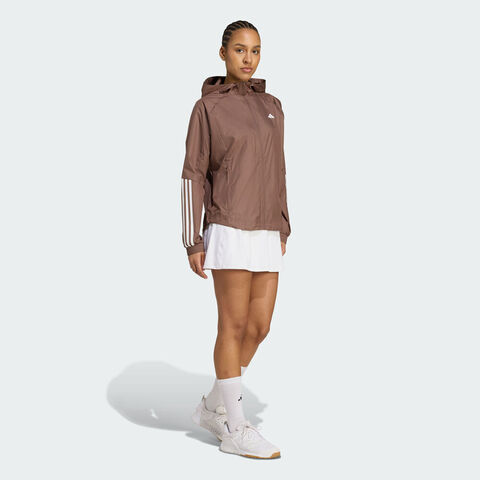 adidas阿迪达斯2025女子HYGLM WINDB梭织连帽外套JX7381