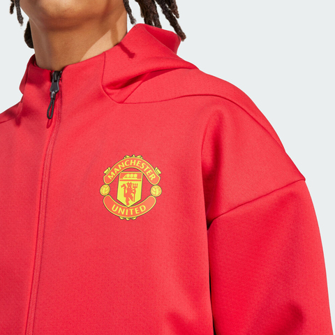 adidas阿迪达斯2025男子MUFC ANTH JKT针织连帽外套JN2901