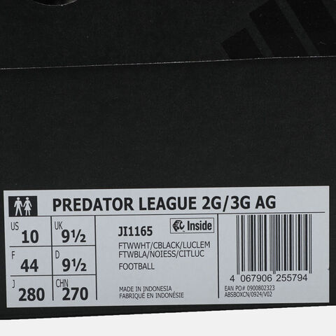 adidas阿迪达斯2025中性PREDATOR LEAGUE 2G/3G AG足球常规JI1165