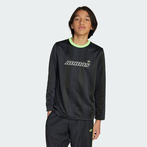 adidas阿迪达斯2025男大童LS TEE针织无领长TJV7793