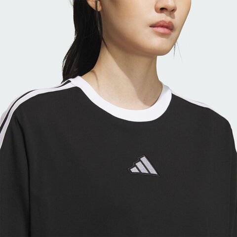 adidas阿迪达斯2025女子S BF TEE针织无领短TKC5439