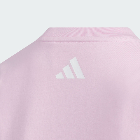 adidas阿迪达斯2025女小童LK GFX LL TEE针织无领长TKC2788