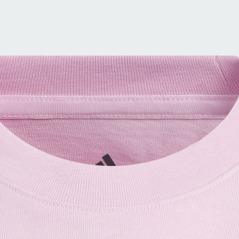 adidas阿迪达斯2025女小童LK GFX LL TEE针织无领长TKC2788