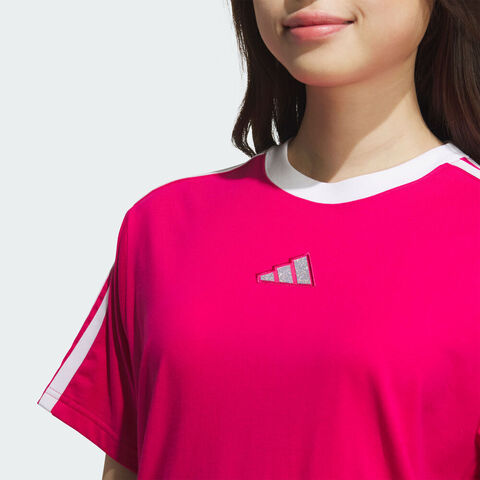 adidas阿迪达斯2025女子S BF TEE针织无领短TKC5440