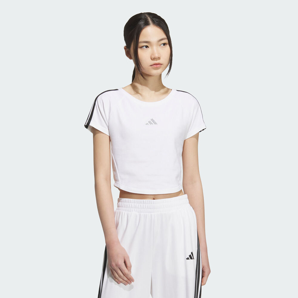 adidas阿迪达斯2025女子S BABY TEE针织无领短TKB7752