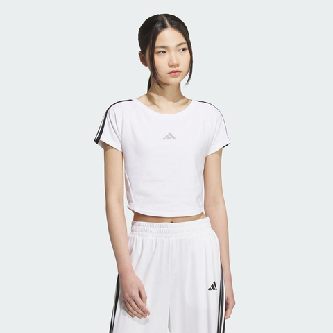 adidas阿迪达斯2025女子S BABY TEE针织无领短TKB7752