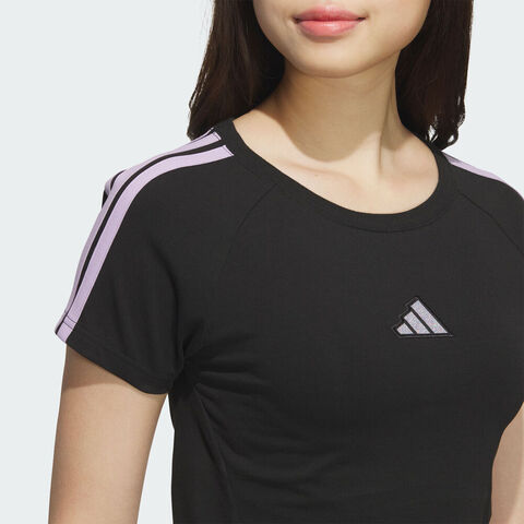 adidas阿迪达斯2025女子S BABY TEE针织无领短TKB7753