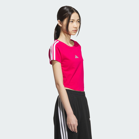 adidas阿迪达斯2025女子S BABY TEE针织无领短TKC0183