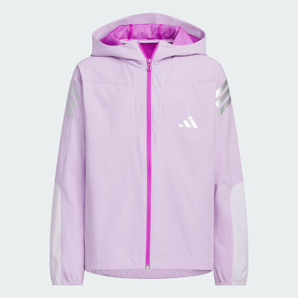 adidas阿迪达斯2025女大童JK PE WV JKT梭织连帽外套KC2530