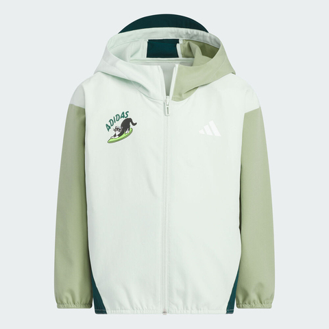 adidas阿迪达斯2025男小童LK GFX WV JKT梭织连帽外套KC2793