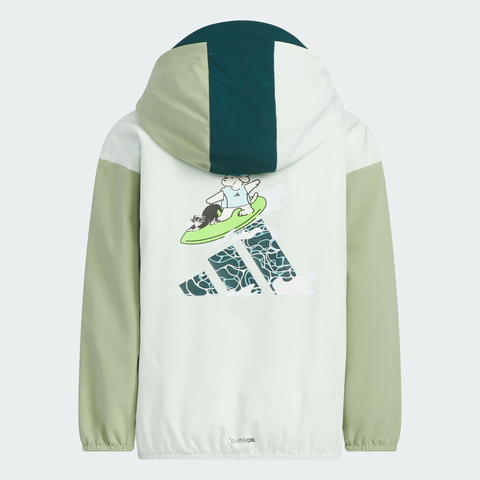 adidas阿迪达斯2025男小童LK GFX WV JKT梭织连帽外套KC2793